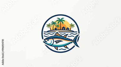 Coastal Tuna Fishing Logo Design