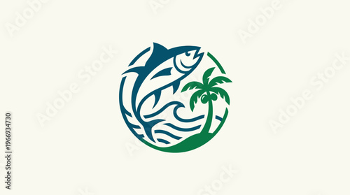 Coastal Tuna Fishing Logo Design
