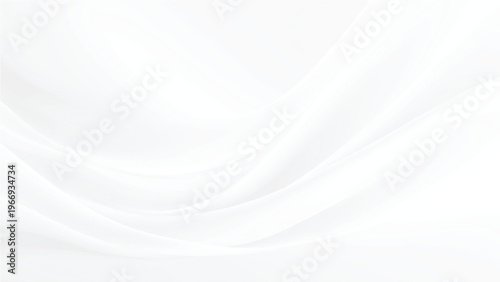 Smooth white fabric waves flowing gently creating soft folds and curves in elegant simple design