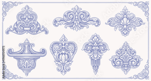 Vintage Baroque Victorian frame border, frame flower pattern vector floral engraved scroll ornament leaf retro decorative design. filigree calligraphic heraldic shield swirl