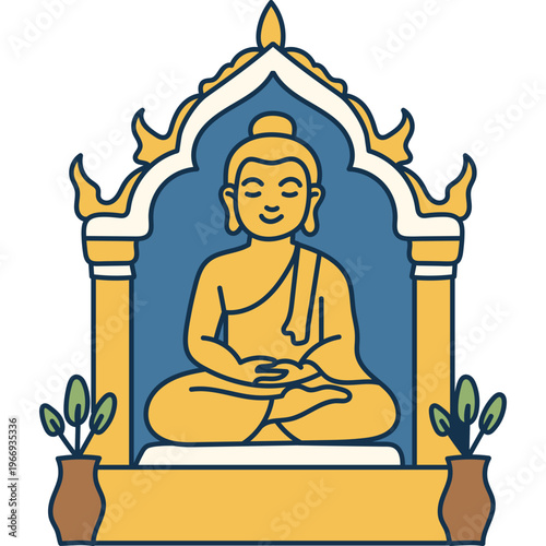 Meditating Buddha Icon