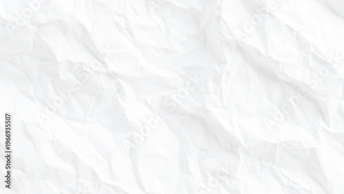 Crumpled white paper texture background with wrinkles and creases for design and mockup purposes seamless pattern