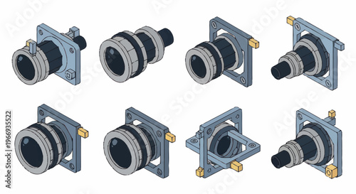 Collection of Industrial Electrical Connectors and Plugs.