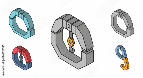 Collection of Industrial Lifting and Connecting Hardware.