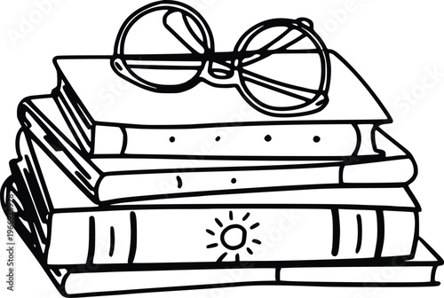 vector illustration of a reading book