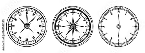 Barometer set with black line art vintage dial in stark contrast featuring barometer, vintage, line art with illustration, vector and design