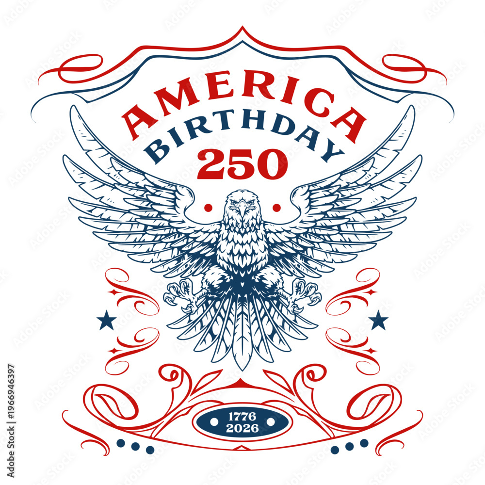 Fototapeta premium Celebrate america 250 years