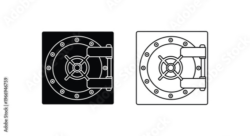 black and white illustration of a pipe clamp Vector