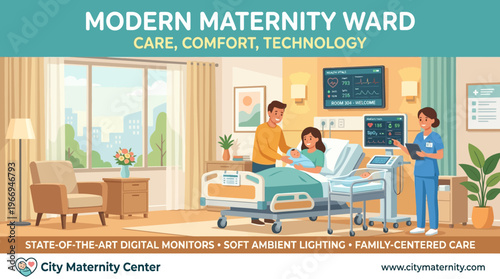 Modern Maternity Ward with Care and Technology