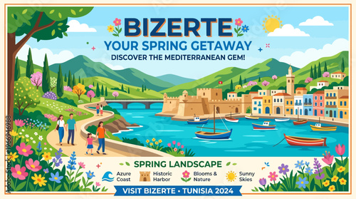Bizerte Tunisia Spring Getaway Travel Advertisement