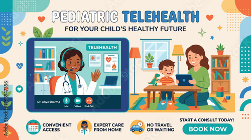 Pediatric Telehealth Online Doctor's Consultation for Children