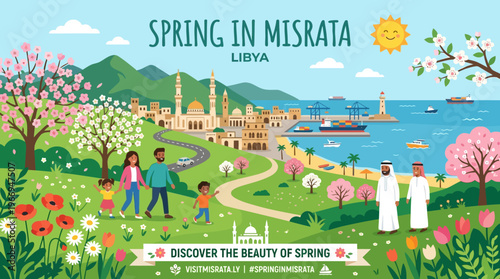 Springtime Scene in Misrata Libya A Scenic View with Local Elements