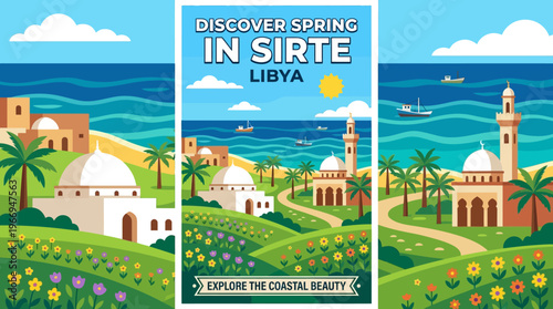 Discover Spring in Sirte Libya Coastal Beauty Travel Poster