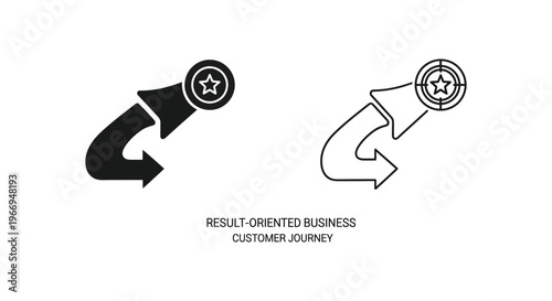 result oriented business customer journey arrows Vector