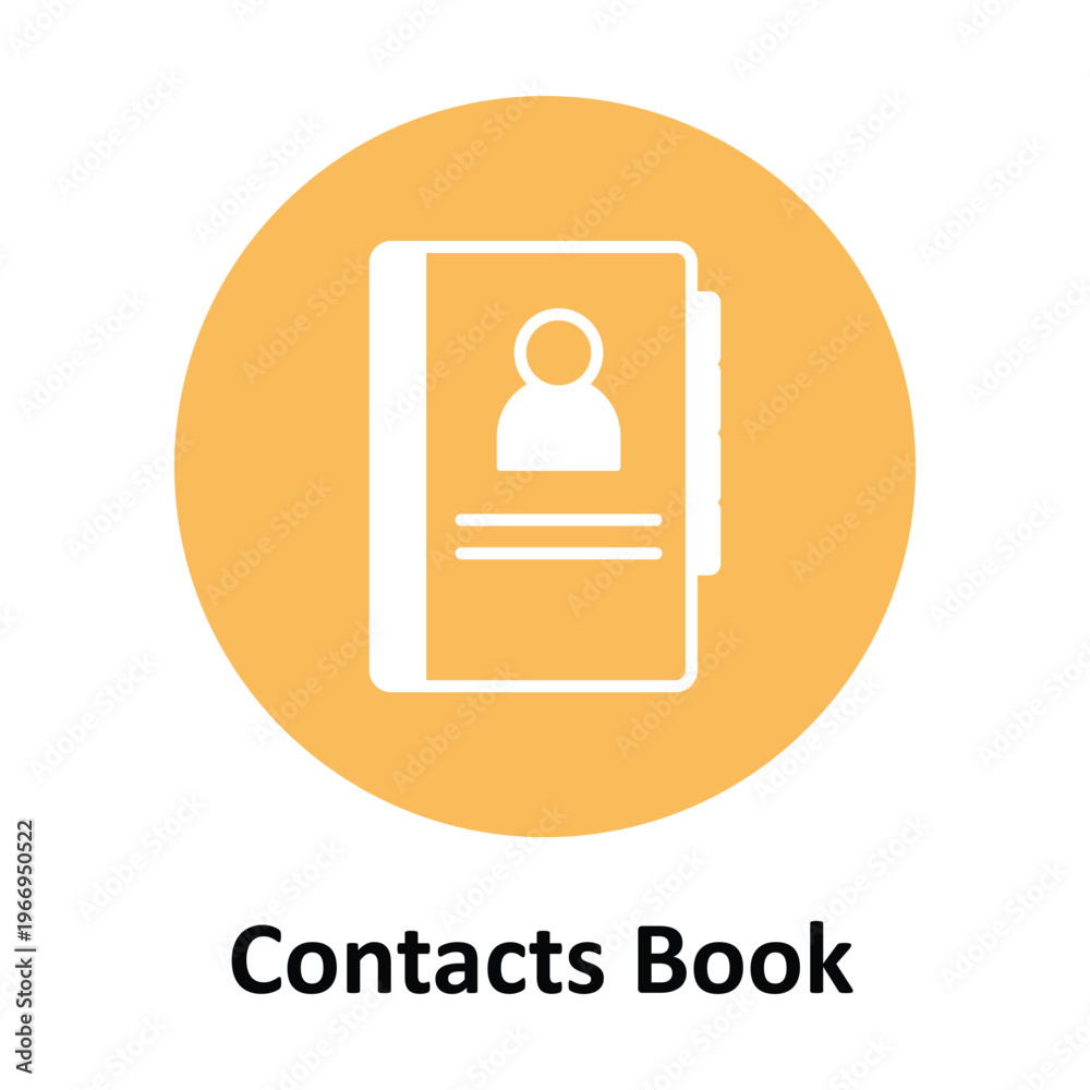 Fototapeta premium Contacts Book Vector icon which can easily modify or edit