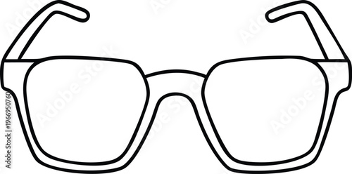 Clean Outline of Classic Framed Eyeglasses for Vision and Style Needs