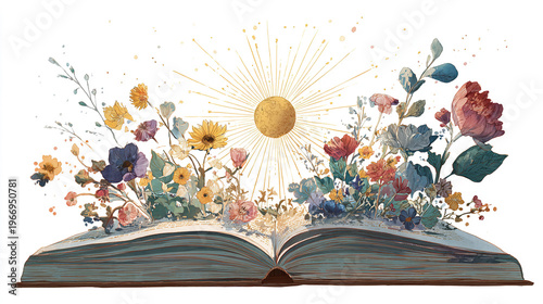 Creative Style Book Light Bulb Inspiration Illustration