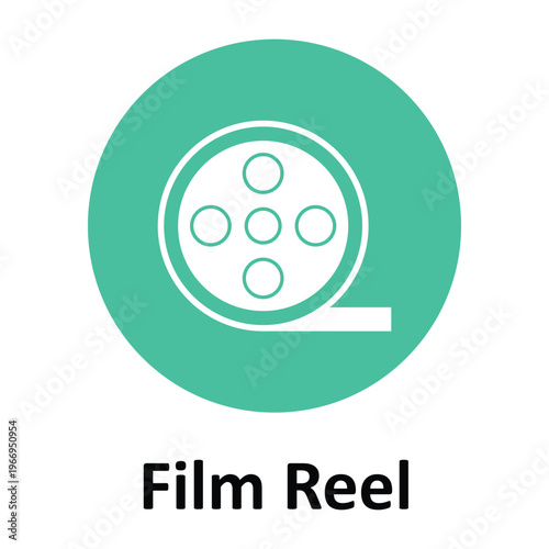 Film Reel Vector icon which can easily modify or edit