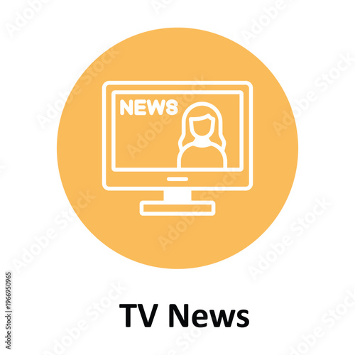  TV News Vector icon which can easily modify or edit