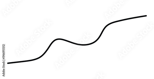 A black wavy line a with smooth curves and bends