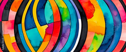 Bright multicolor background with colorful abstract pattern