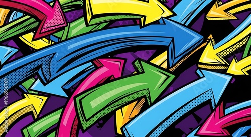 Colorful arrows pointing in different directions.