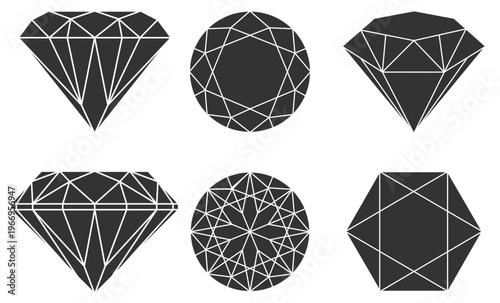 Diamond vector image. A realistic image of a crystal gemstone for your design. An element of luxury and wealth for a jewelry store.