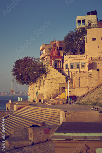 Cityscape of Varanasi at Ganges river, Uttar Pradesh, India
