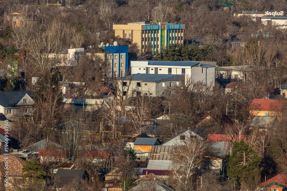 Fototapeta premium view of the old town of Talgar-KZ.