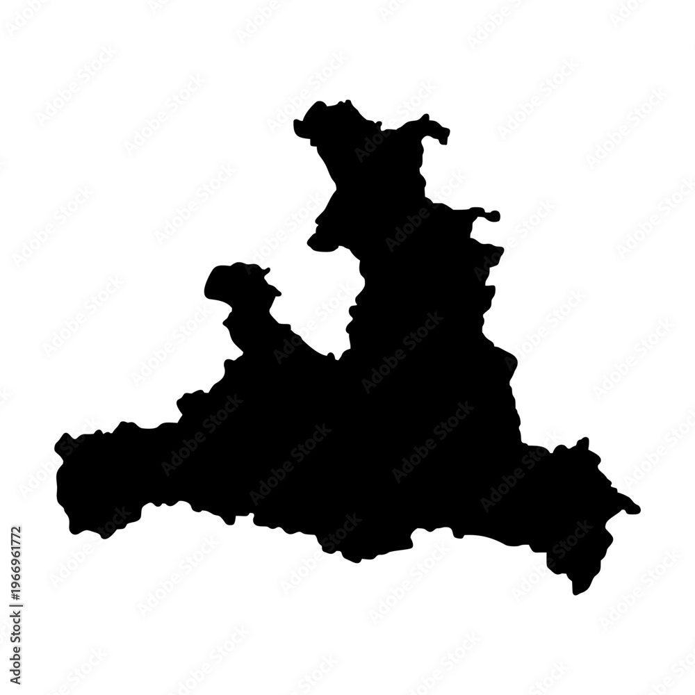 Obraz premium Salzburg Austria map silhouette vector illustration