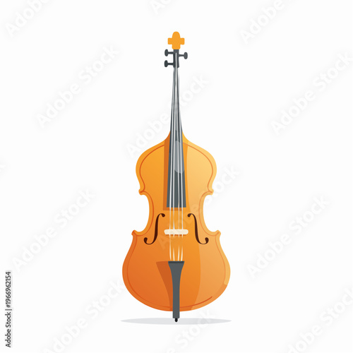 Violin stands alone with a simple design and clear shape on a plain background, showcasing craftsmanship and detail in music creation Generative AI
