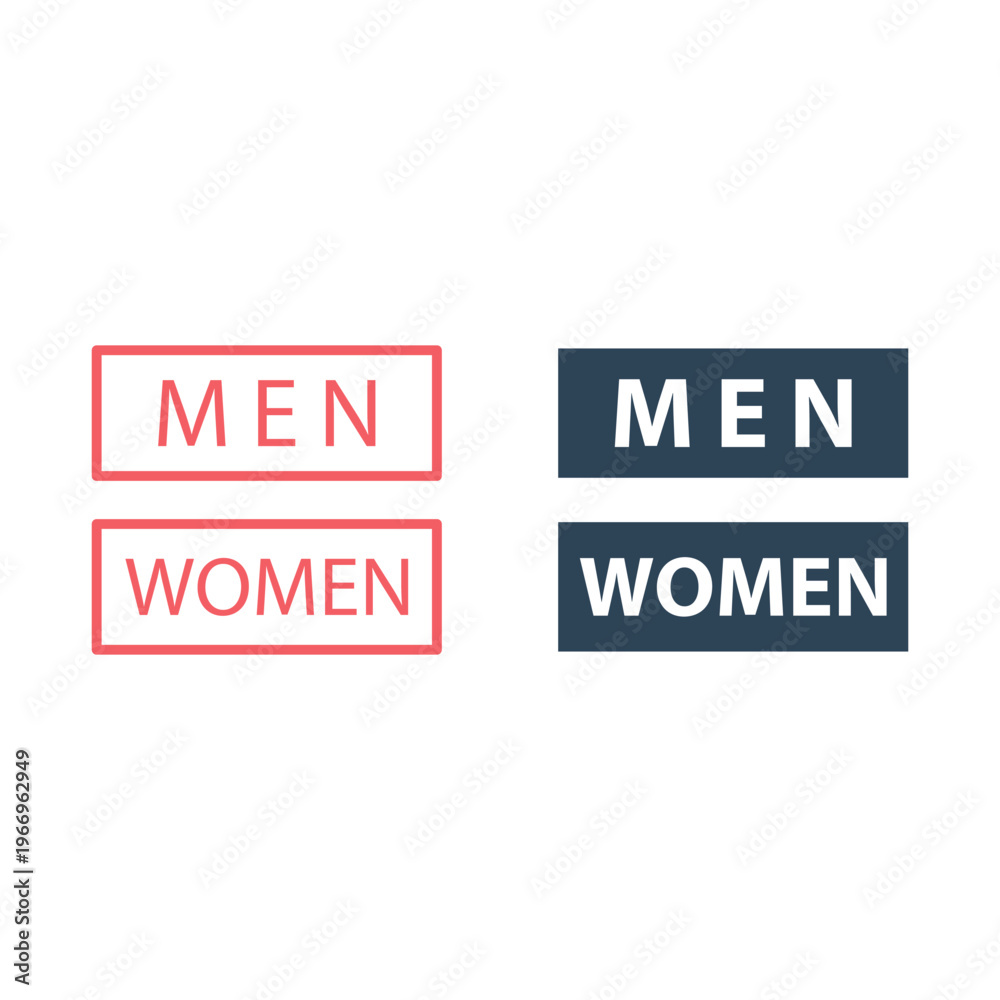 Fototapeta premium Restroom icons set flat vector template design trendy