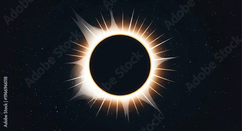 Total Solar Eclipse Corona Celestial Event.
