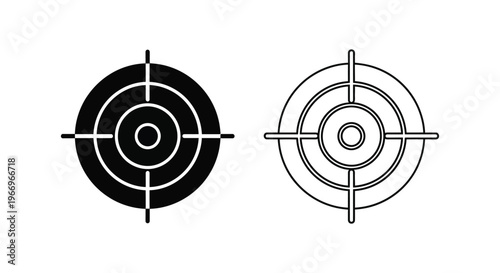 Two black and white targets side by side Vector