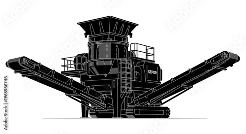 Heavy Duty Industrial Rock Crusher Machine for Mining Operations.