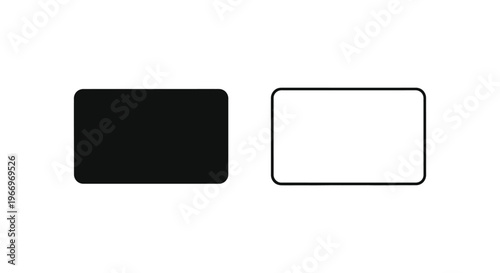 black and white rectangles with rounded corners Vector