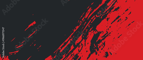 Background, contrast red and black color abstract template for business design. Technology style. You can use it for advertising, sports posters, templates, business presentations. Vector illustration
