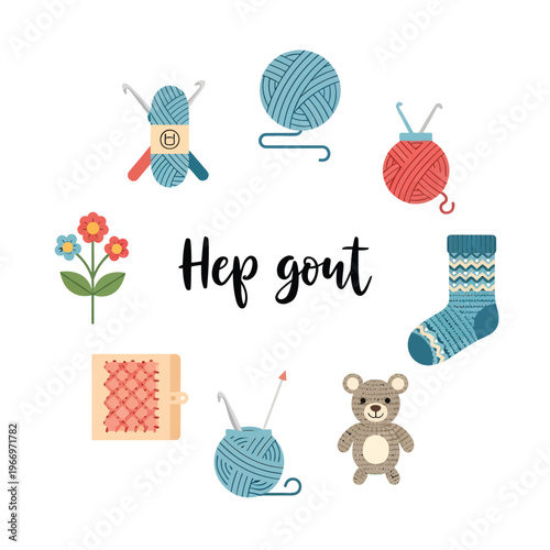 Charming collection of handcrafted knitting and crochet items and accessories