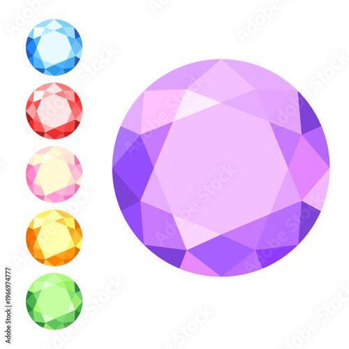 Diamond vector image. A realistic image of a crystal gemstone for your design. An element of luxury and wealth for a jewelry store.
