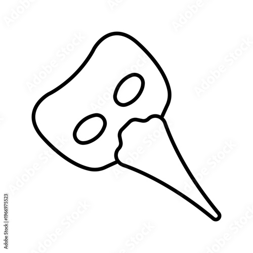 Carnival mask icon. Lifestyle and masquerade line symbol. Black and white.