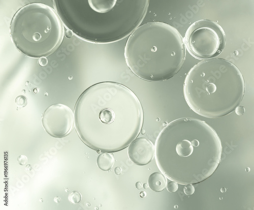 Abstract Green water bubbles background