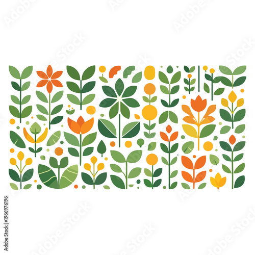 Abstract geometric floral pattern