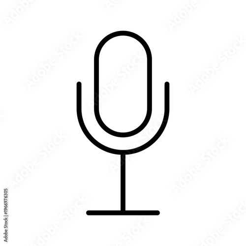 Voice message icon. Communication and messaging line symbol. Black and white.