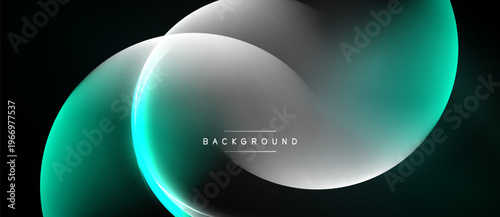 Abstract flowing shapes, teal gradients, white overlays. Modern design element for backgrounds, presentations. Minimalist aesthetic.