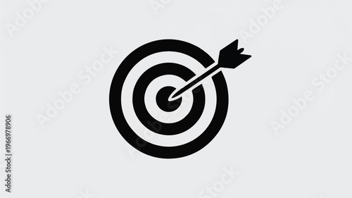 Bullseye target with arrow hitting center