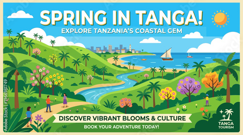 Springtime in Tanga Tanzania Coastal Gem Travel Poster