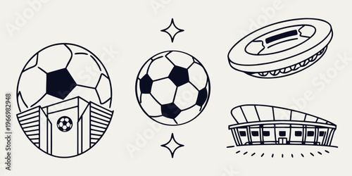 Sports and symbols soccer football stadium goal