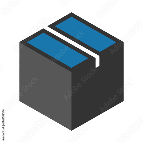 3d vector of a gray and blue book with a modern design