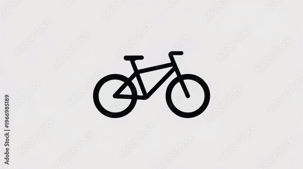 Fototapeta premium Simple bicycle icon for design and transportation concepts
