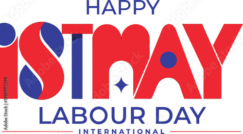 Happy usa labor day greeting with patriotic red white and blue waves